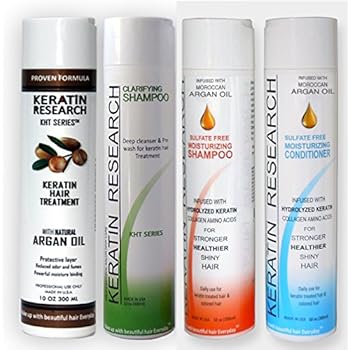 Feature Brazilian Keratin Blowout Hair Treatment 4 Bottles 300ml