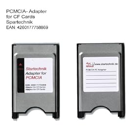 PCMCIA Compact Flash Card Adaptor for Compactflash devices, like CF GPS Receiver, Memory Cards, Beamer, Tachymeter, projector, survey equipment, Notebook, Laptop, PC for CF 1 (I)