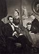 Abraham Lincoln at Home - Mezzotint Engraving ca. 1931 by Henry Bryan Hall - Photographic Print from the Library of Congress Collection