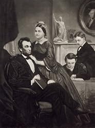 Abraham Lincoln at Home - Mezzotint Engraving ca. 1931 by Henry Bryan Hall - Photographic Print from the Library of Congress Collection