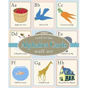 Read To Me Alphabet Cards Wall Art by eeBoo