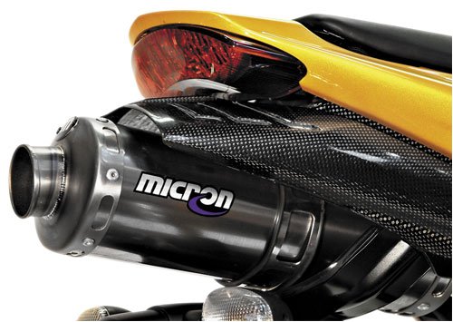 Micron Ultralite Under Seat Exhaust System Titanium 2006-Up Triumph Daytona 675