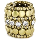 Leslie Danzis Burnished Gold Disc Stretch Ring