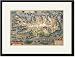 Black Framed/Matted Print 17x23, Map of Iceland