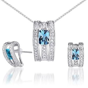 Breathtaking and Vibrant 3.00 carats Radiant Cut London Blue Topaz Pendant... by