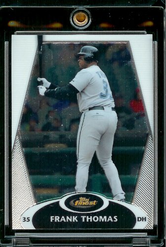 2008 Topps Finest # 24 Frank Thomas - Toronto Blue Jays - Premium Baseball Card in Protective Screw Down Display