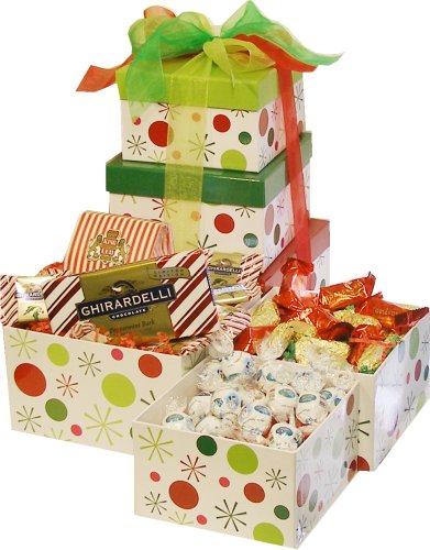 Gourmet Chocolate Christmas Tower by Candy Crate