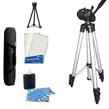 Professional style Tripod Kit Includes 50 Full Tripod W/ Carrying Case + LCD Screen Protectors + Camera Cleaning Kit + Mini Tripod For Fujifilm Finepix HS10 HS20 S4000 S3400 S3300 S3200 S2950 S2800 S2500 S1800 S2550HD AX380 AX350 AX330 AX300 AV280 AV250 AV230 AV200 Digital Camera