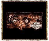 Harley-Davidson&reg; Motorcycles Wolf Ride Throw Blanket