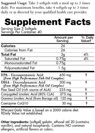 Flax Seed and Premium Fish Oil Essential Blend 120 Capsules