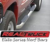 RealTruck Elite Series Side Nerf Bars Polished Stainless Steel Jeep Wrangler 2007 to 2008 Unlimited (4DR)