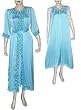 Silk Gown and Robe Long Sleeve Dress Size M (kftns002)