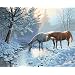 Dimensions Needlecrafts Paintworks Paint By Number, Frosty Morning Horses