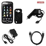Samsung Omnia2 i920 Combo Solid Black Silicon Skin Case Faceplate Cover + U ....