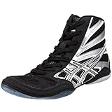 ASICS Men's Split Second 8 Wrestling Shoe,Black/Silver,10.5 M US