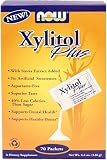 NOW Foods Xylitol Plus Stevia Packets,  75 Count  Boxes (Pack of 4)