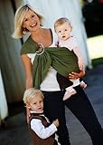 MAYA WRAP Lightly Padded Baby Ring Sling Carrier SMALL (Below 5'2") Olive
