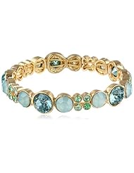Napier "Lovely Style" Gold-Tone Green Multi-Stretch Bracelet, 2.5"