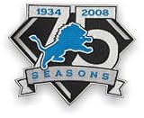 1934-2008 Detroit Lions 75th Anniversary Patch