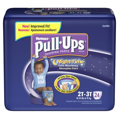 Pull-Ups Training Pants NitghtTime for Boys Size 2T-3T, 24-Count (Pack of 4)