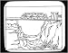 Mouse Pad with black and white, picture, vista, panorama, Israel, stones, dry, desert, prospect, view, aspect, Palistine, Middle East, scene, gulch, rocks, bridge