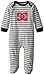 DC Shoes Co Baby Boys' Newborn Black Gray Stripes Sleeper