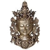 Buddha Head Statue Brass Figurine 7.5 x 11.5 inches (tarab001)