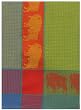 Waffle Weave 100% Cotton Buffalo Fern Green Dishtowel 18" X 28" Set / 6