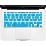 Kuzy - AQUA BLUE Keyboard Cover Silicone Skin for MacBook Pro 13" 15" 17" (with or w/out Retina Display) iMac and MacBook Air 13" - Aqua Blue