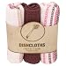 Chocolate Stripe Waffleweave Dishcloths Set of 3