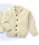 Children's Aran Sweaters from Ireland - Cardigan