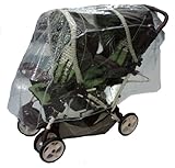 Sashas Rain and Wind Cover for Front and Back Tandem Stroller