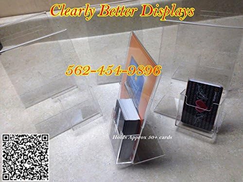National Display Warehouse, Acrylic 5x7 Sign Holder with Vertical Business Card Display ,SH5X7VBC-10, Pack 10,