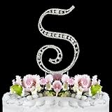 Vintage Swarovski Crystal Wedding Cake Topper Letter S