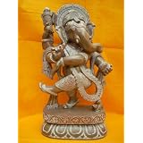 Ganesh Idol Altar Statue Dancing Ganesha Hindu God Stone Statue 12 Inches