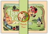 Dolce Mia Choo-Choo Farm Thank You Card - Pack of 10