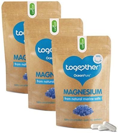 Together Magnesium, 3 Pack Offer, 3 Month Supply, Natural Food Source Marine Magnesium by Together