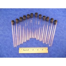 Glass Test Tubes with Stoppers, 18 X 150mm, Pack of 12