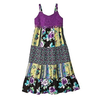 Product Image Girls' Mossimo Supply Co. Purple/Multicolor Sleeveless Woven Maxi Dress