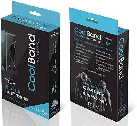 iPhone 6 Plus / 6S Plus Armband For Running (5.5") - #1 Rated Exercise &amp; Workout Sport Band - Fits EVERY Arm Size (S - XL) - Includes Free Extender - For Men &amp; Women - Blue Case With Silver Stitching