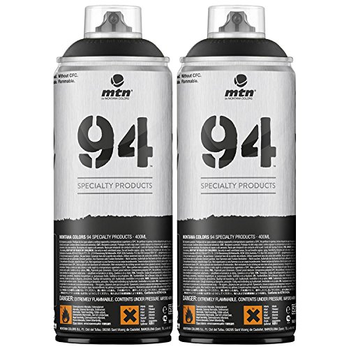 Montana MTN 94 Series 400ML Chalk Spray Paint BLACK (2-Cans)
