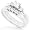 1/2ctw Three-Stone Diamond Wedding Rings Set in 14kt Gold (HI/SI2-I1) - Size 5