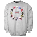 Big 12 Conference Ash Football Helmet Crew Sweatshirt