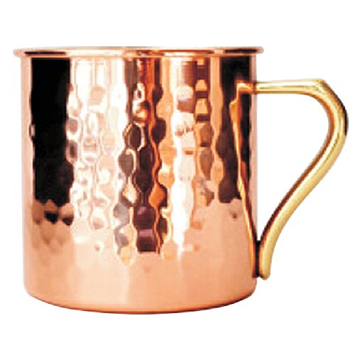 100% Solid Copper Moscow Mule Mug| 16Oz Of Hammered Copper Awesomeness w/ Brass Handle| Bonus Recipe and Care Instructions Included| Enjoy Your Unique And Trendy Mug For ICE COLD Drinks
