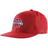 NBA adidas Detroit Pistons Red Basic Logo Fitted Hat (7 1/2)