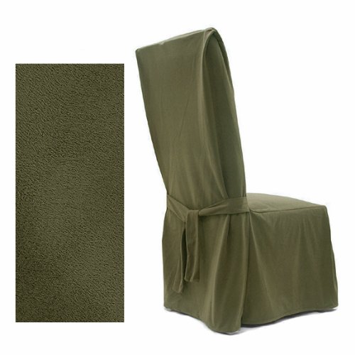 Ultra Suede Classic Olive Dining Slipcover Chair 640