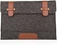 Mosiso Felt 13.3 Inch Sleeve Cover Carrying Case Laptop Bag for Apple 13" Macbook Pro with Retina Display, 13" Macbook Air, Compatible with Most 11-Inch Ultrabook Netbook, Black