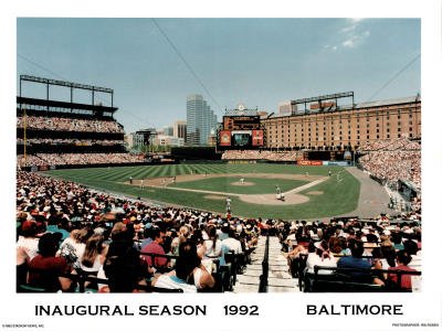 (18x24) Ira Rosen Baltimore Orioles Camden Yards Inaugural Season 1992 Sport Poster Print