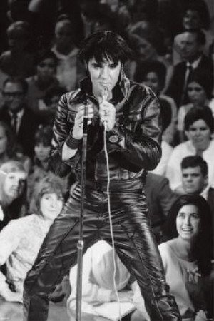 Elvis Presley Leather Jacket Crowd Music Poster Print - 24x36 Poster Print, 24x36
