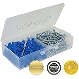 Qualihome #10-12 x 1" Blue Ribbed Plastic Anchor Kit with Screws and Masonry Drill Bit (201-Pieces)